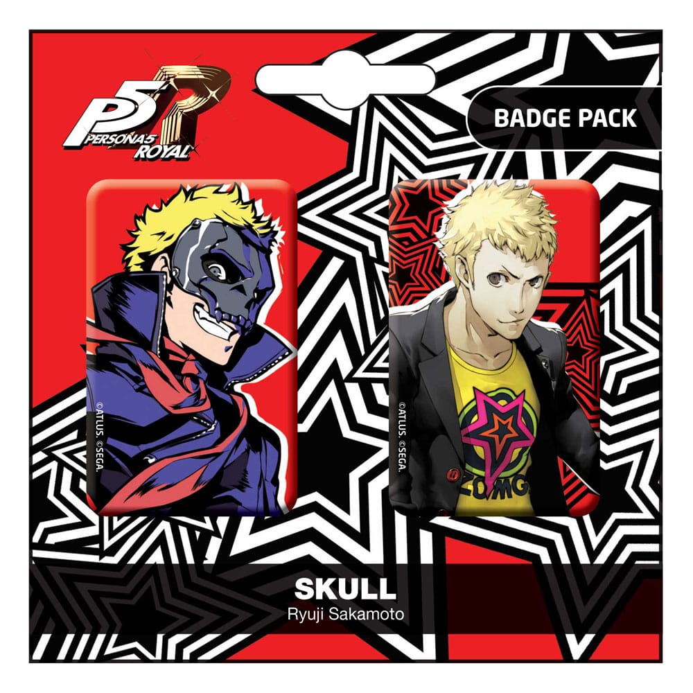 Persona 5 Skull / Ryuji Sakamoto PopBuddies 2-Pack Pin Badges