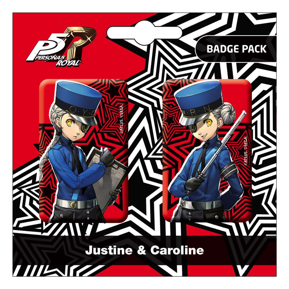 Persona 5 Justine And Caroline PopBuddies 2-Pack Pin Badges