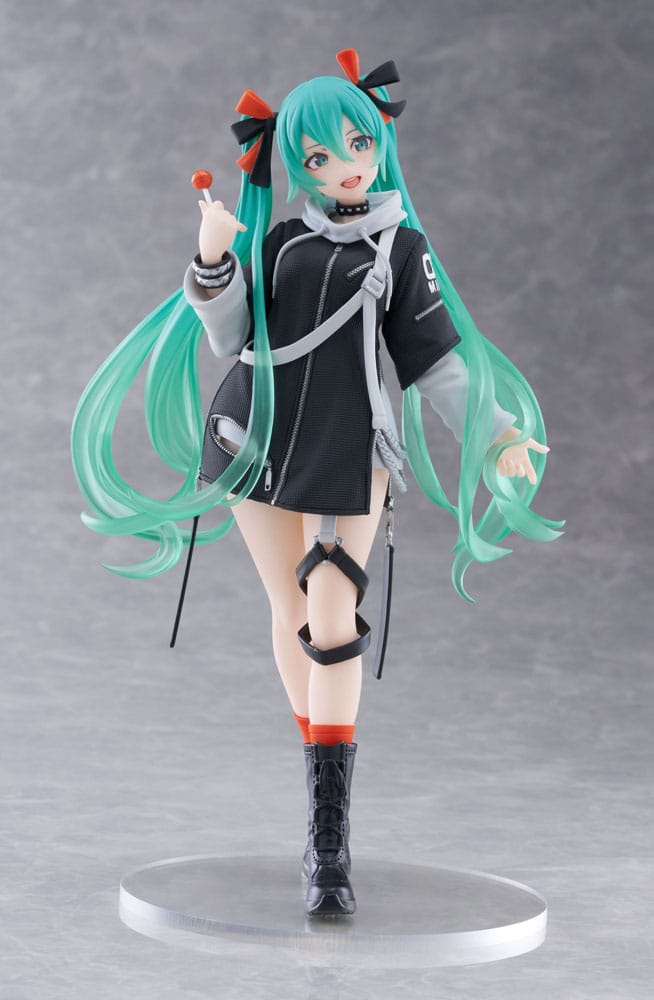 Vocaloid Hatsune Miku Wonderland Fashion Punk Ver Taito Prize Figure 18cm