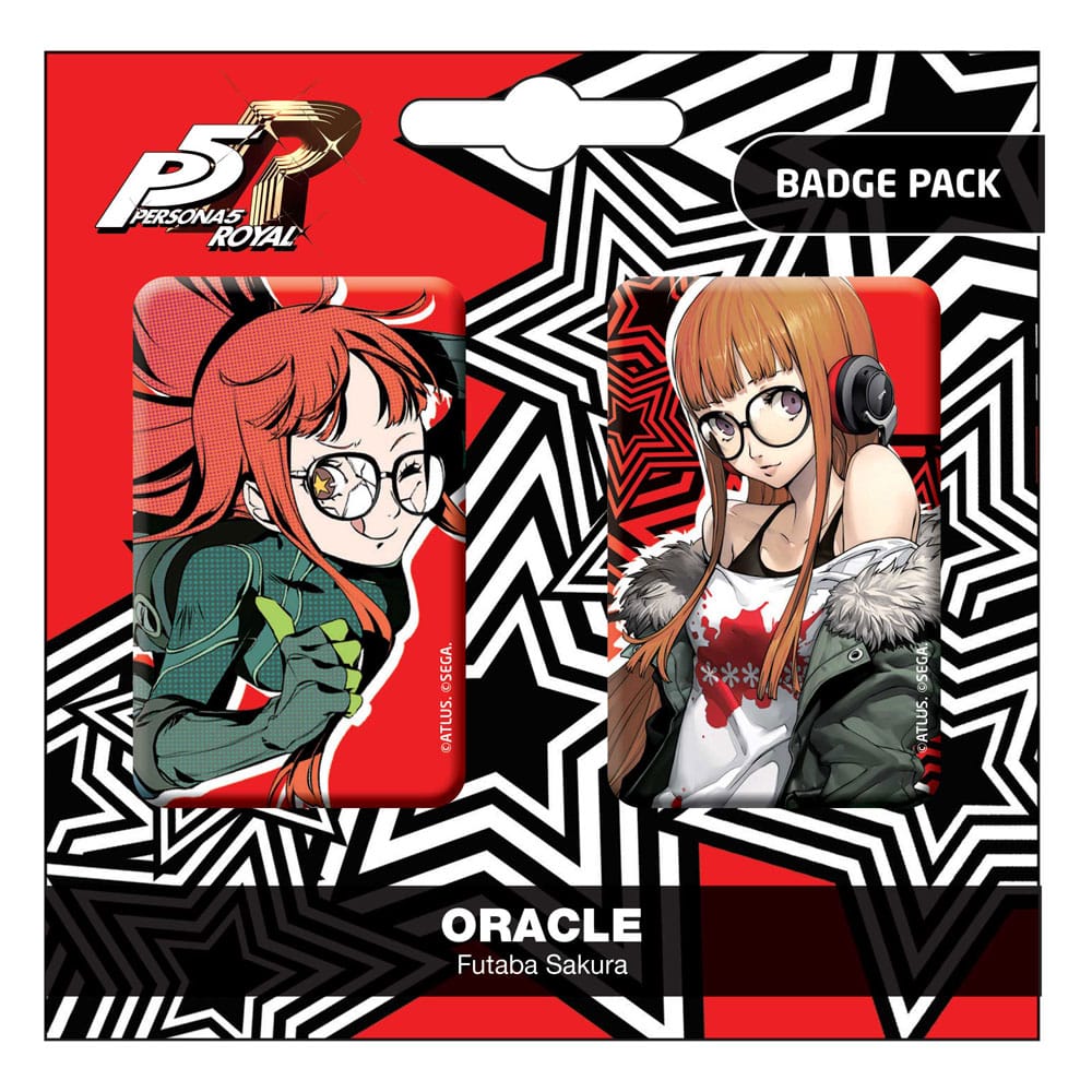 Persona 5 Oracle / Futaba Sakura PopBuddies 2-Pack Pin Badges