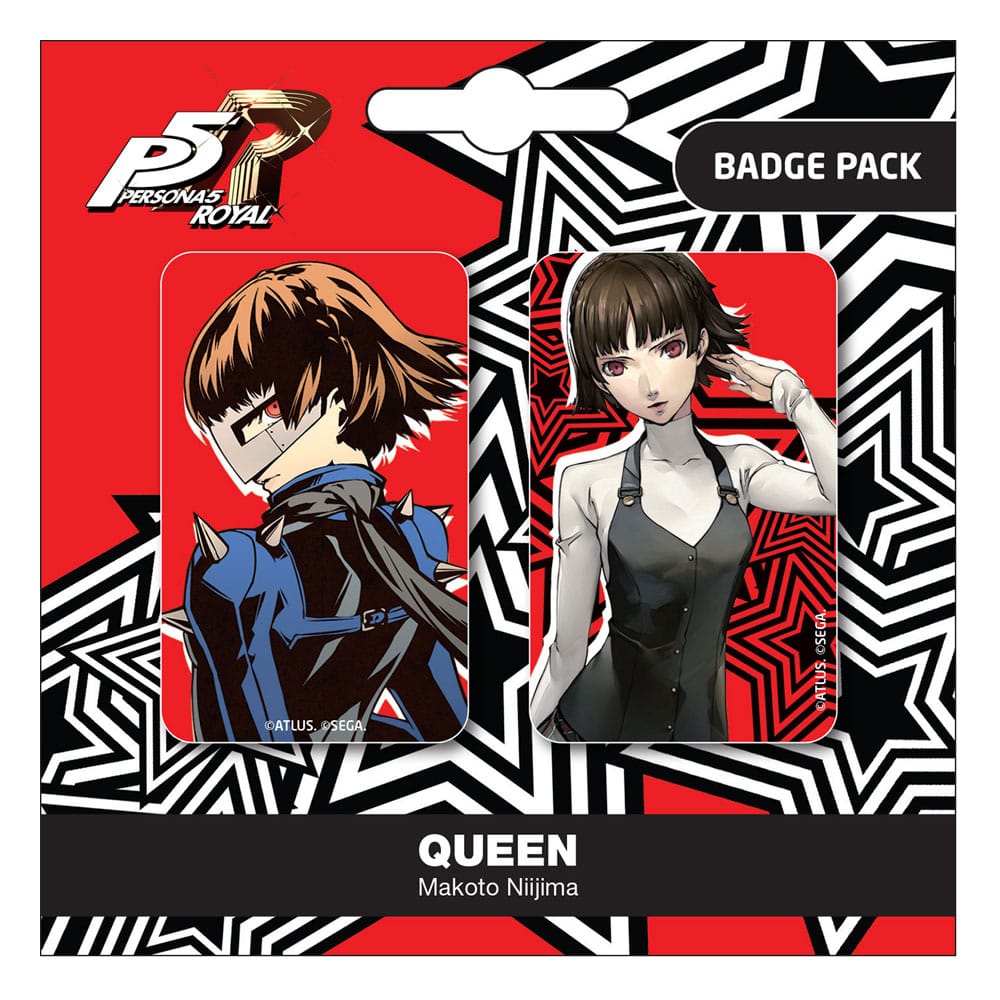 Persona 5 Queen / Makoto Nijima PopBuddies 2-Pack Pin Badges