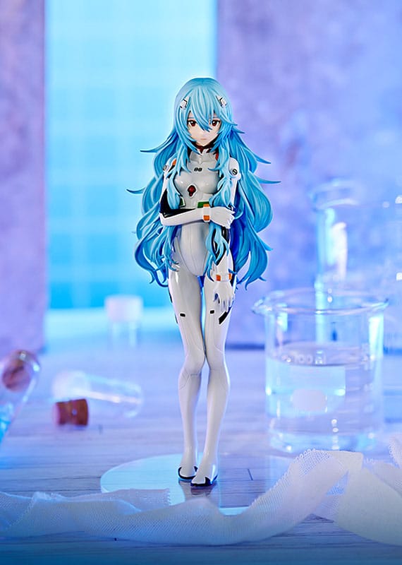 Evangelion Rei Ayanami Long Hair Ver Pop Up Parade Figure 17cm