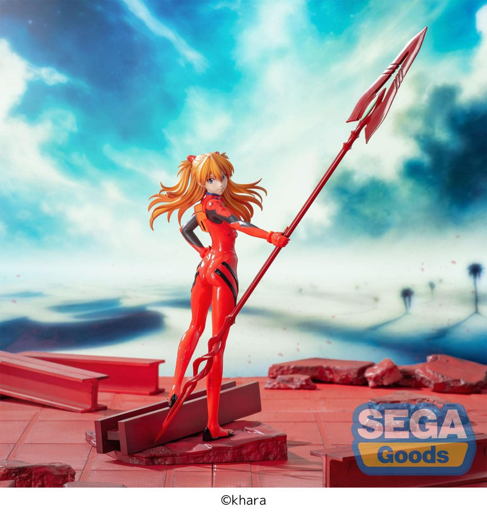 Evangelion Asuka Shikinami Langley Spear of Longinus Sega Prize Figure 20cm