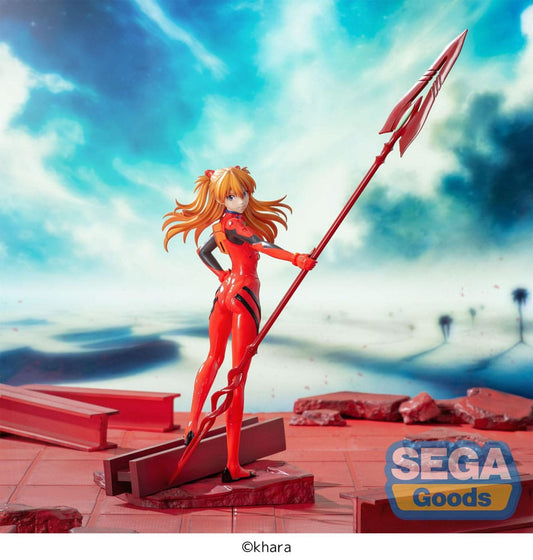 Evangelion Asuka Shikinami Langley Spear of Longinus Sega Prize Figure 20cm