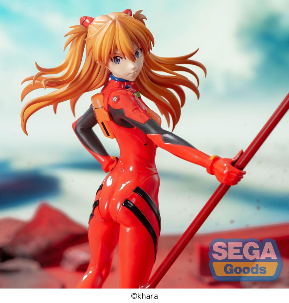 Evangelion Asuka Shikinami Langley Spear of Longinus Sega Prize Figure 20cm