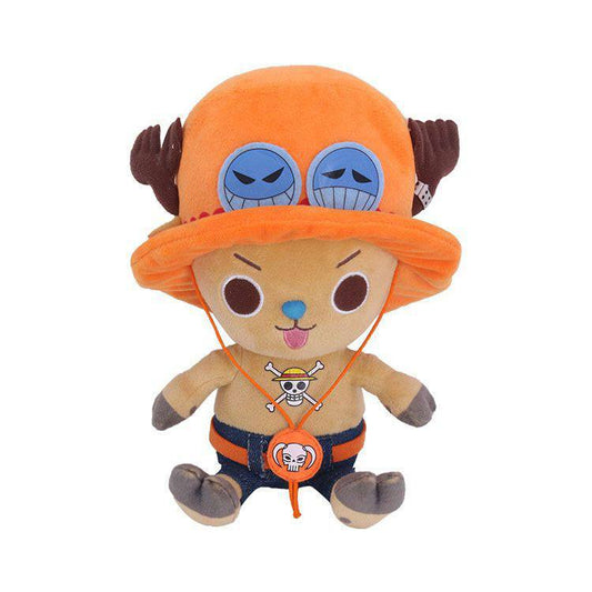 One Piece Tony Tony Chopper X Ace Sakami Sitting Down Plush 20cm