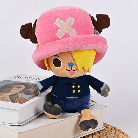 One Piece Tony Tony Chopper X Sanji Sakami Sitting Down Plush 25cm