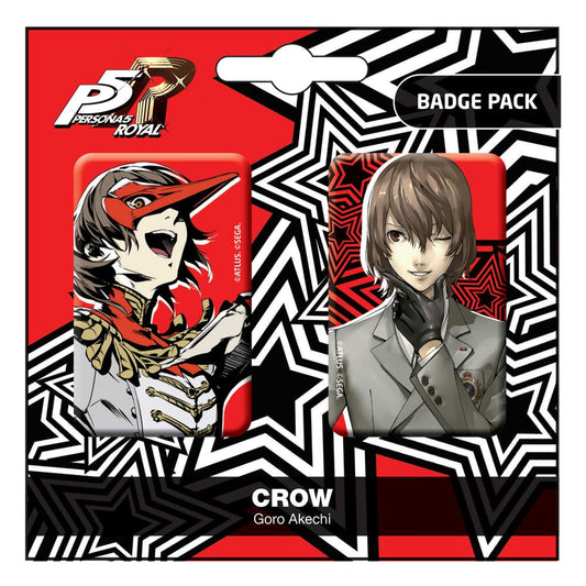 Persona 5 Crow / Goro Akechi PopBuddies 2-Pack Pin Badges