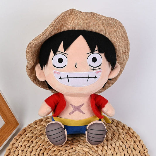 One Piece Luffy New World Ver. Sakami Sitting Down Plush 20cm