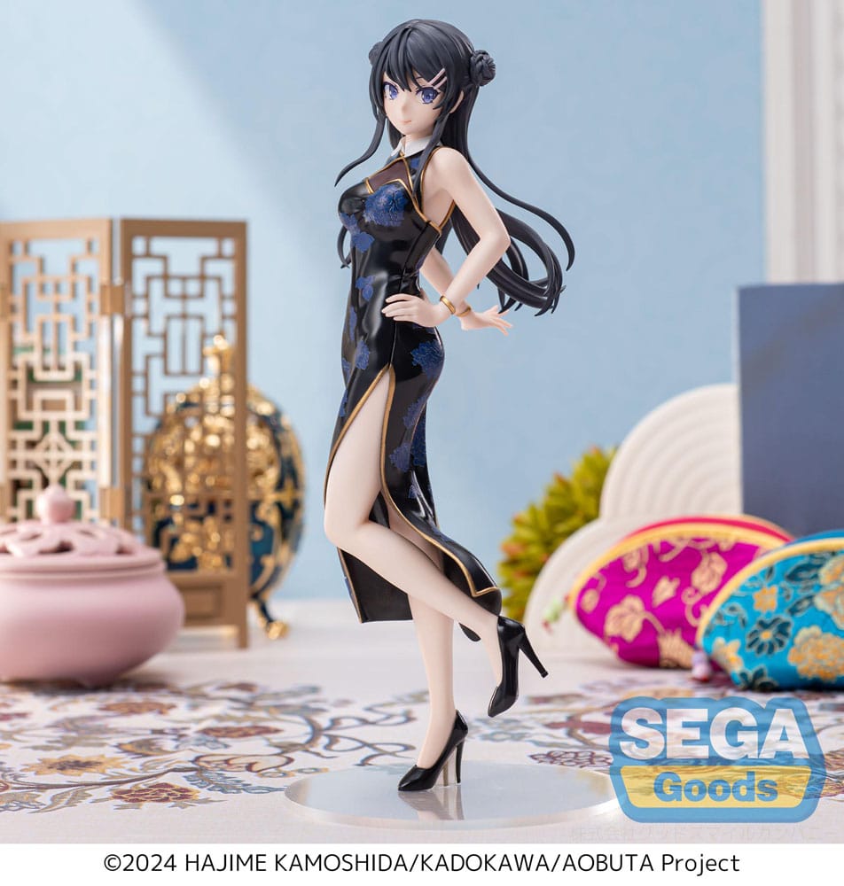 Rascal Does Not Dream of Bunny Girl Senpai Mai Sakurajima Chinese Dress Sega Figure 22cm