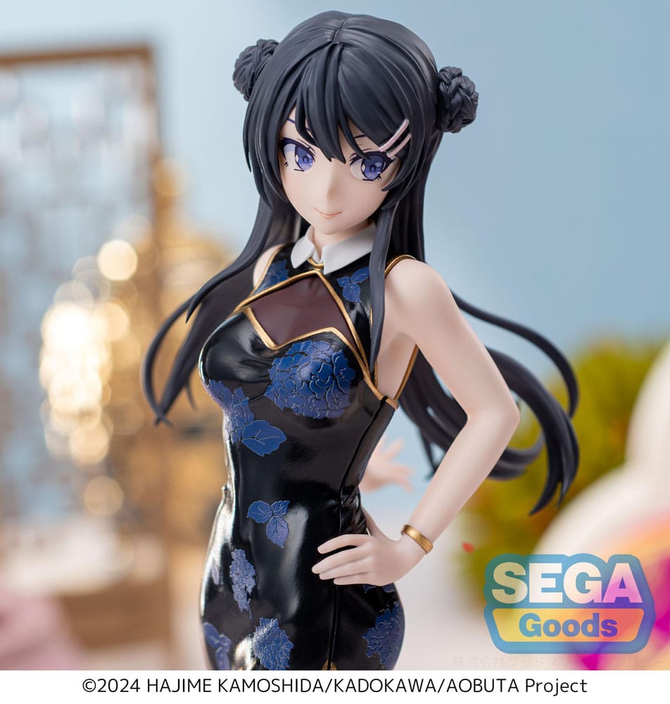 Rascal Does Not Dream of Bunny Girl Senpai Mai Sakurajima Chinese Dress Sega Figure 22cm