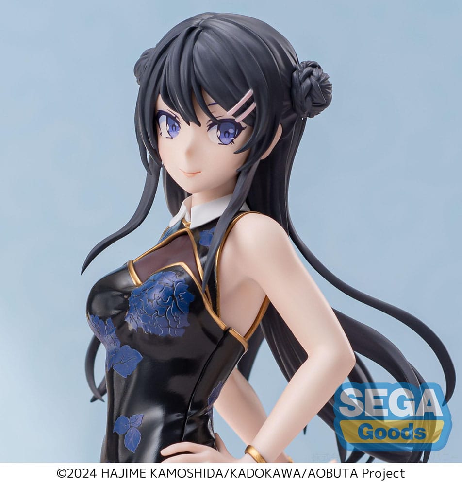 Rascal Does Not Dream of Bunny Girl Senpai Mai Sakurajima Chinese Dress Sega Figure 22cm