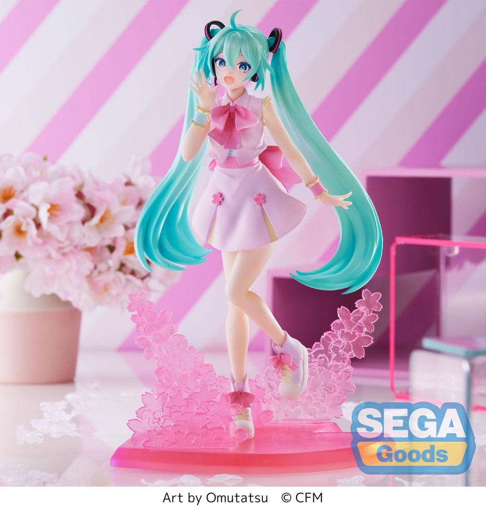 Vocaloid Hatsune Miku Project DIVA Sakura Miku Omutatsu Luminasta Sega Prize Figure 21cm