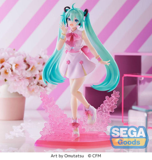 Vocaloid Hatsune Miku Project DIVA Sakura Miku Omutatsu Luminasta Sega Prize Figure 21cm