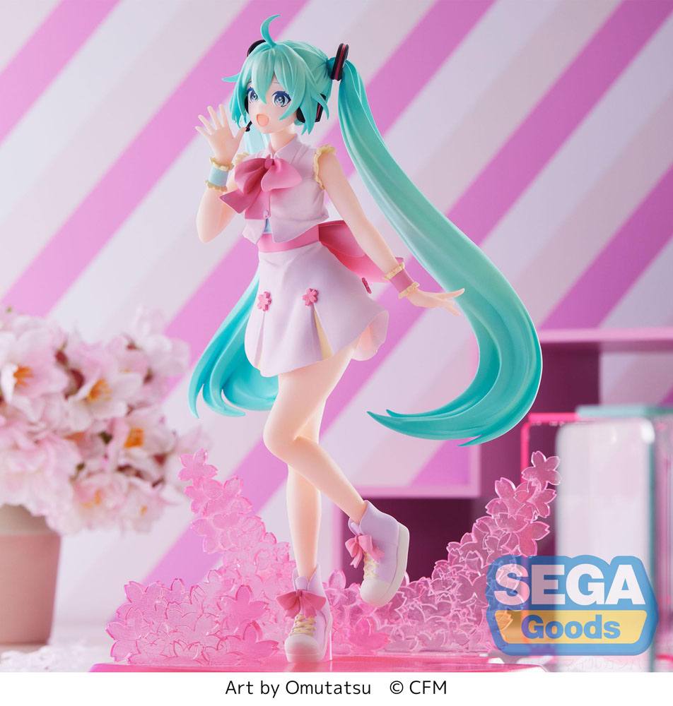 Vocaloid Hatsune Miku Project DIVA Sakura Miku Omutatsu Luminasta Sega Prize Figure 21cm