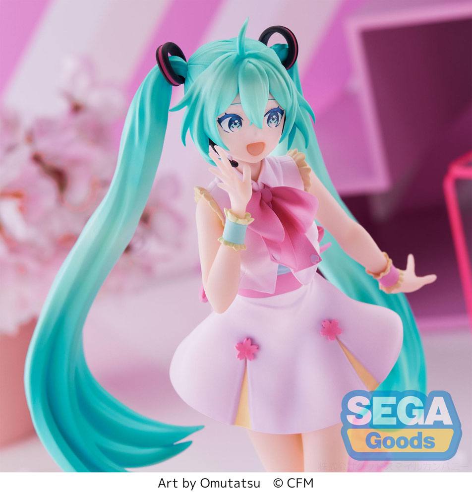 Vocaloid Hatsune Miku Project DIVA Sakura Miku Omutatsu Luminasta Sega Prize Figure 21cm