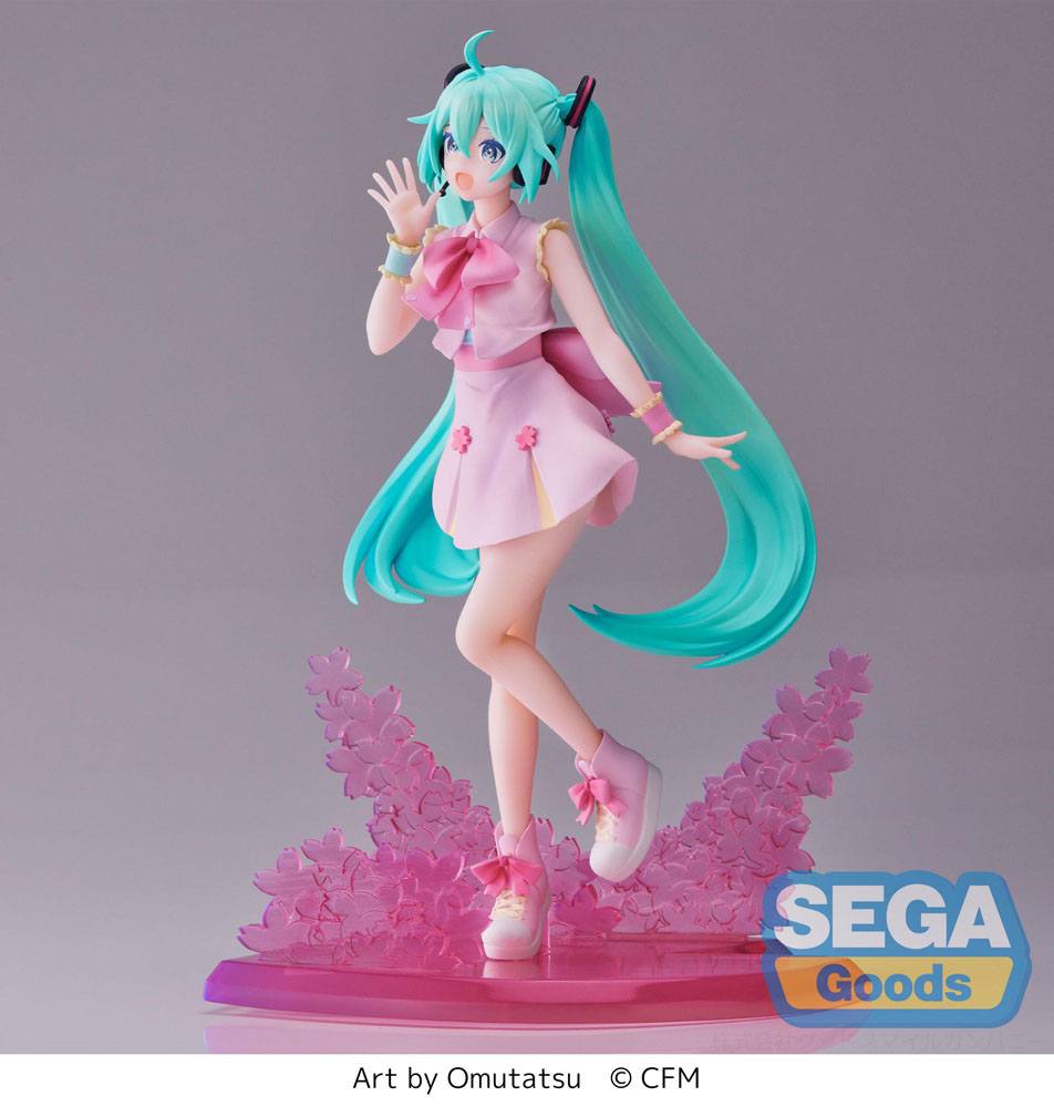 Vocaloid Hatsune Miku Project DIVA Sakura Miku Omutatsu Luminasta Sega Prize Figure 21cm