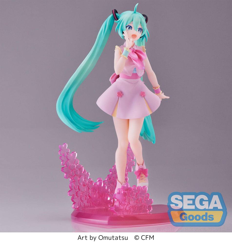 Vocaloid Hatsune Miku Project DIVA Sakura Miku Omutatsu Luminasta Sega Prize Figure 21cm