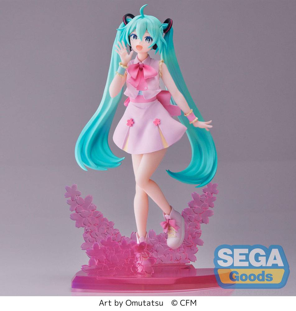 Vocaloid Hatsune Miku Project DIVA Sakura Miku Omutatsu Luminasta Sega Prize Figure 21cm