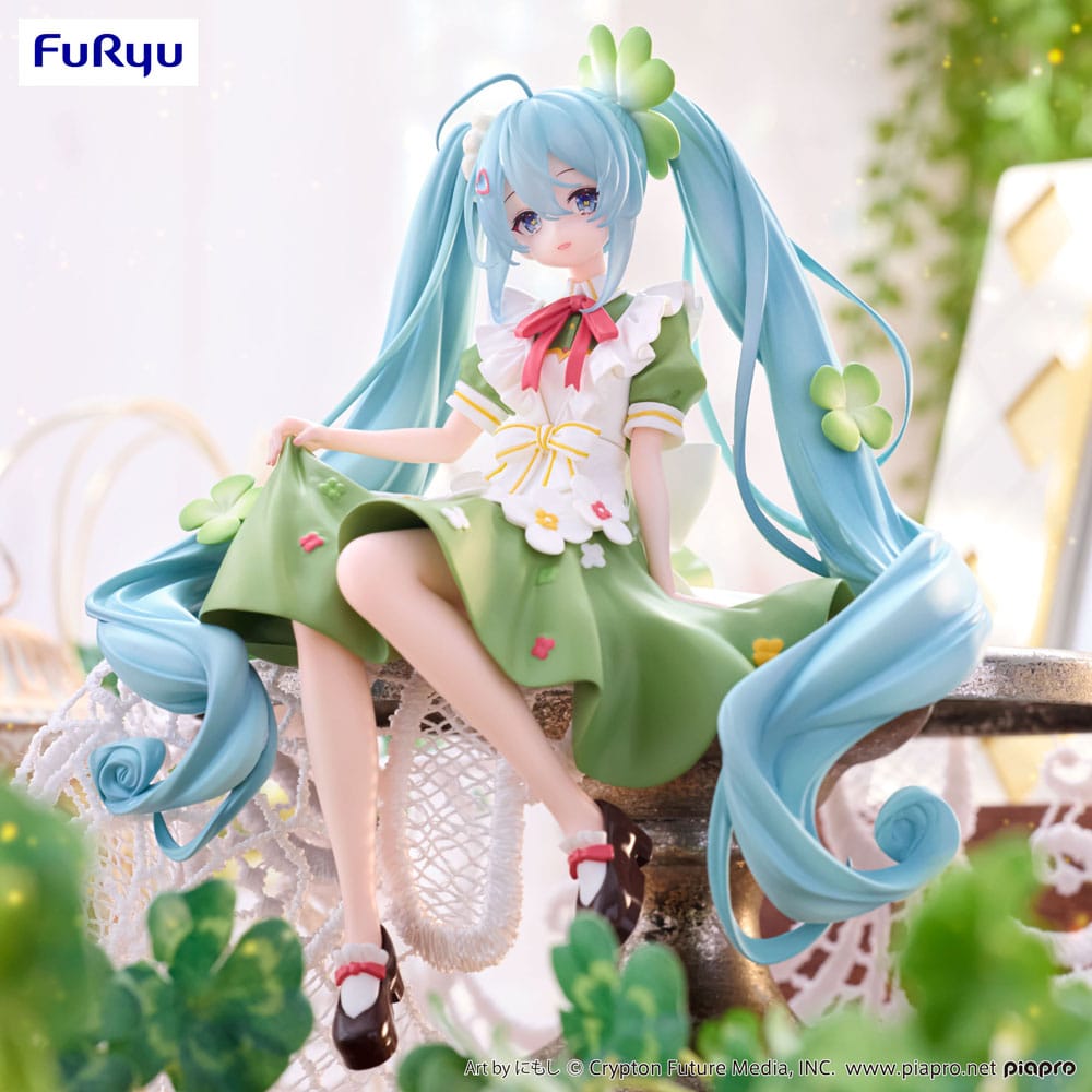 Vocaloid Hatsune Miku Flower Fairy Clover Furyu Noodle Stopper Figure 15cm