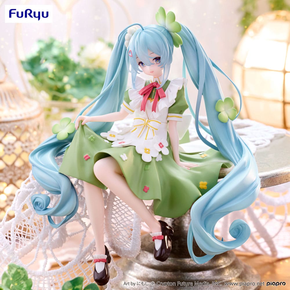 Vocaloid Hatsune Miku Flower Fairy Clover Furyu Noodle Stopper Figure 15cm