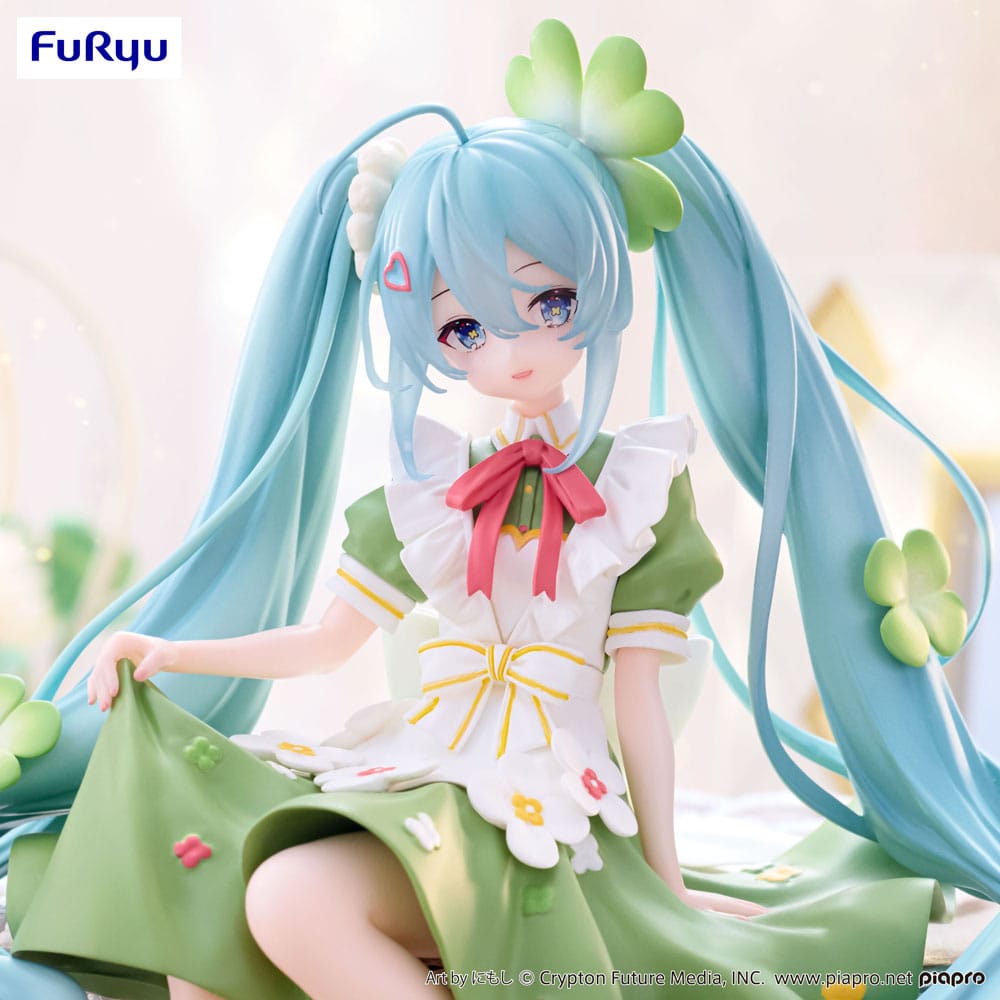 Vocaloid Hatsune Miku Flower Fairy Clover Furyu Noodle Stopper Figure 15cm