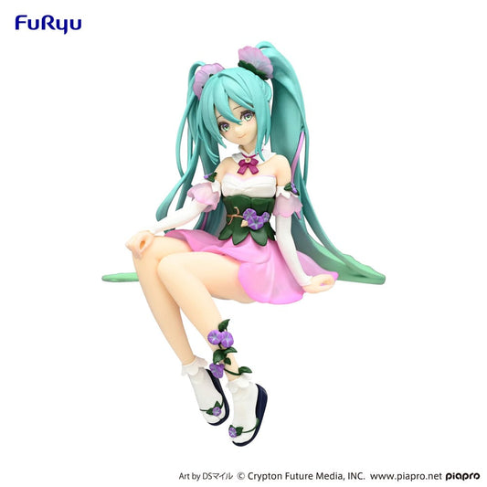 Vocaloid Hatsune Miku Flower Fairy Morning Glory Pink Ver. Noodle Stopper Figure 14cm