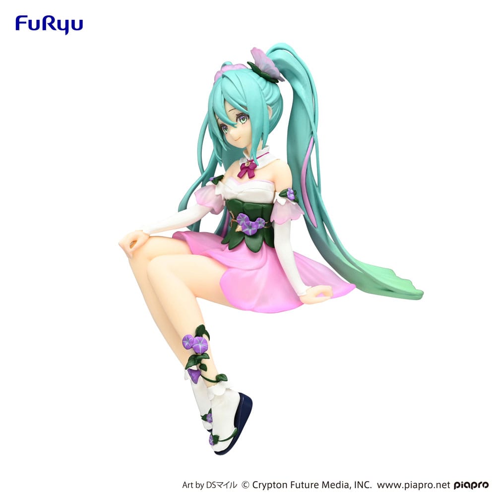 Vocaloid Hatsune Miku Flower Fairy Morning Glory Pink Ver. Noodle Stopper Figure 14cm