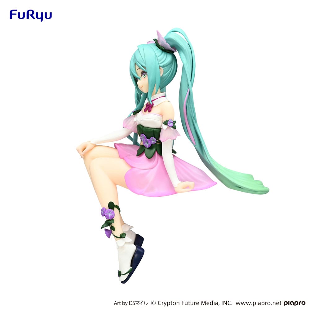 Vocaloid Hatsune Miku Flower Fairy Morning Glory Pink Ver. Noodle Stopper Figure 14cm