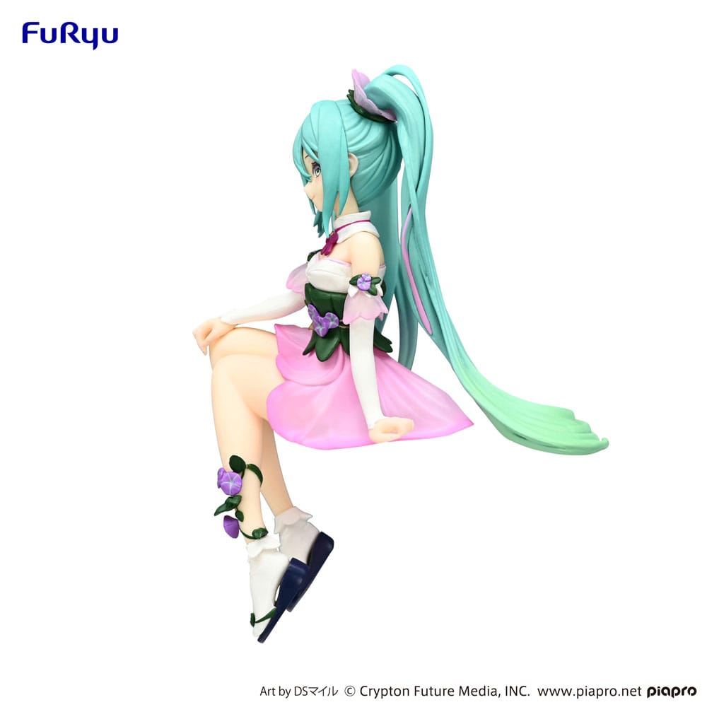 Vocaloid Hatsune Miku Flower Fairy Morning Glory Pink Ver. Noodle Stopper Figure 14cm