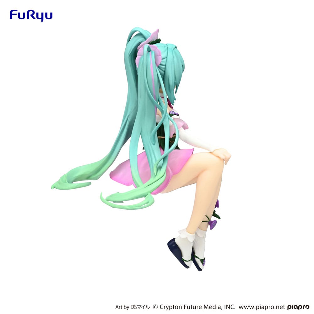 Vocaloid Hatsune Miku Flower Fairy Morning Glory Pink Ver. Noodle Stopper Figure 14cm