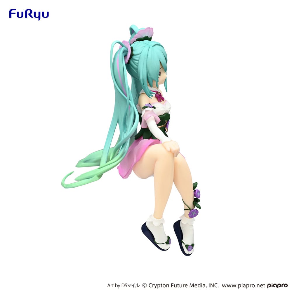 Vocaloid Hatsune Miku Flower Fairy Morning Glory Pink Ver. Noodle Stopper Figure 14cm