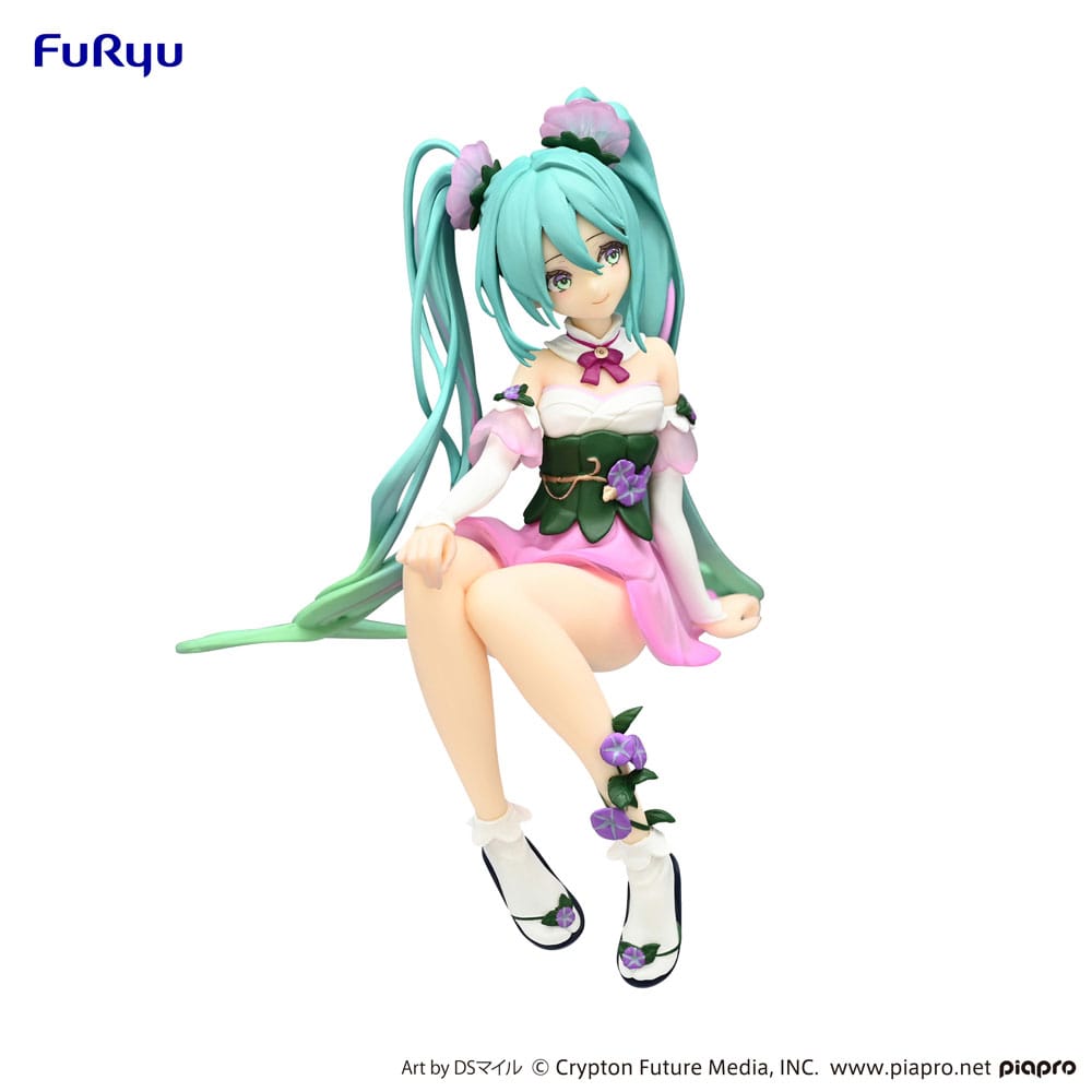 Vocaloid Hatsune Miku Flower Fairy Morning Glory Pink Ver. Noodle Stopper Figure 14cm