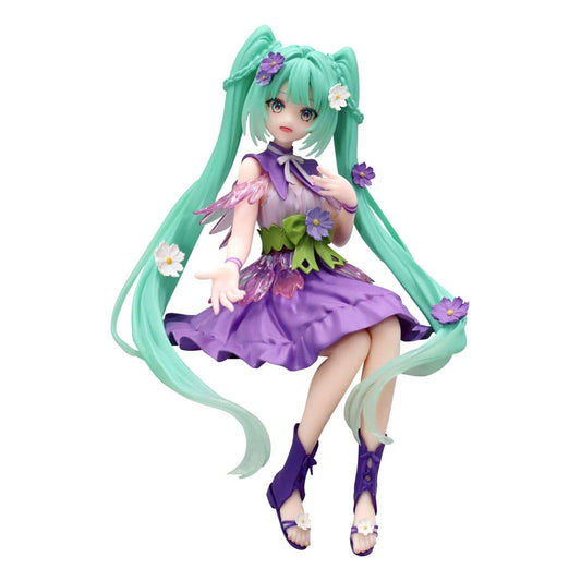 Vocaloid Hatsune Miku Flower Fairy Cosmos Purple Furyu Noodle Stopper Figure 14cm