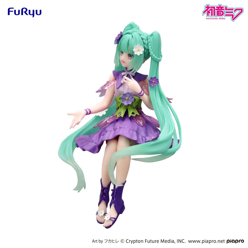 Vocaloid Hatsune Miku Flower Fairy Cosmos Purple Furyu Noodle Stopper Figure 14cm