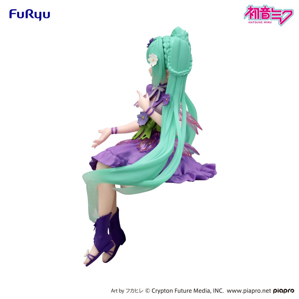 Vocaloid Hatsune Miku Flower Fairy Cosmos Purple Furyu Noodle Stopper Figure 14cm