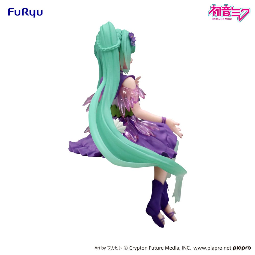 Vocaloid Hatsune Miku Flower Fairy Cosmos Purple Furyu Noodle Stopper Figure 14cm