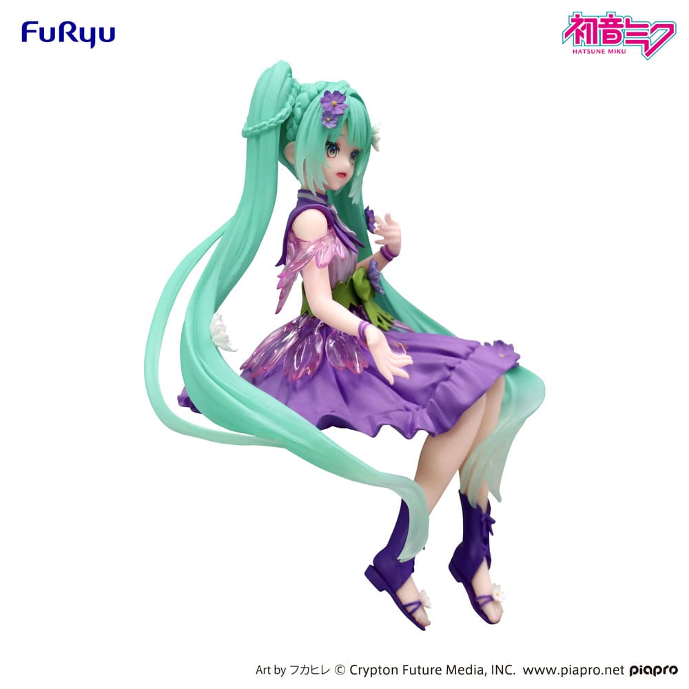 Vocaloid Hatsune Miku Flower Fairy Cosmos Purple Furyu Noodle Stopper Figure 14cm