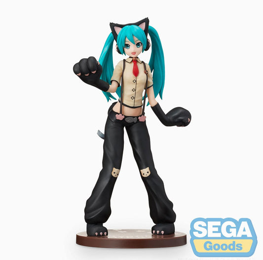 Vocaloid Hatsune Miku Project Diva Arcade Kitty Cat Ver. Sega Prize Figure 23cm