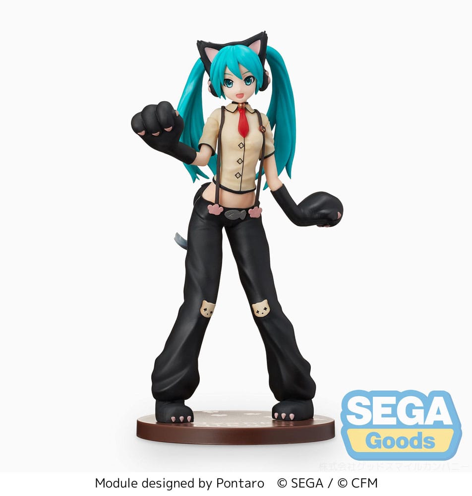 Vocaloid Hatsune Miku Project Diva Arcade Kitty Cat Ver. Sega Prize Figure 23cm