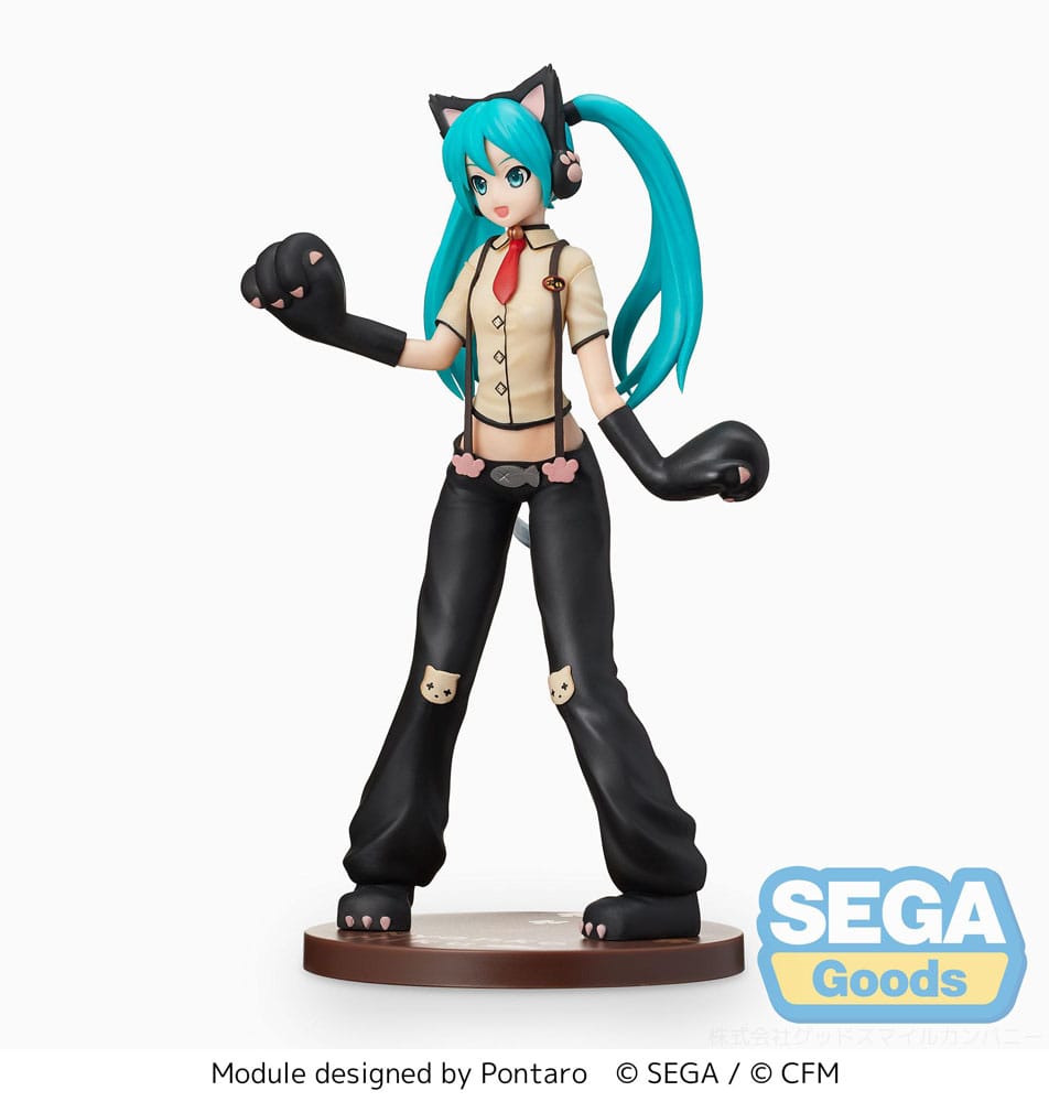 Vocaloid Hatsune Miku Project Diva Arcade Kitty Cat Ver. Sega Prize Figure 23cm