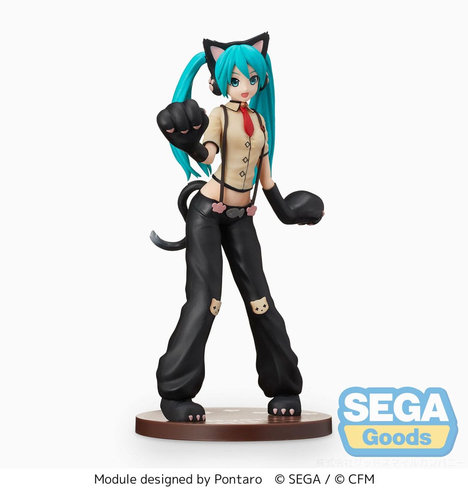 Vocaloid Hatsune Miku Project Diva Arcade Kitty Cat Ver. Sega Prize Figure 23cm