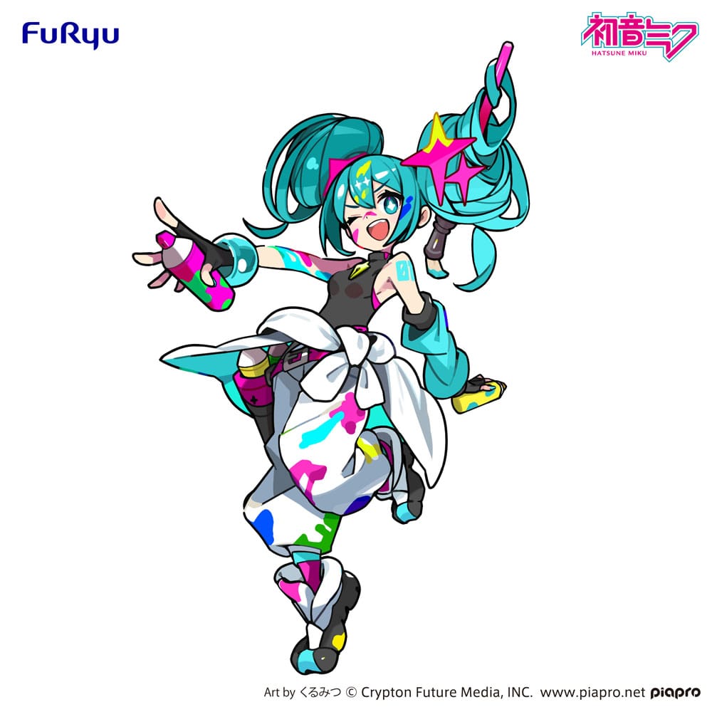 Vocaloid Hatsune Miku Paint Girl Trio-Try-iT Furyu Figure 19cm