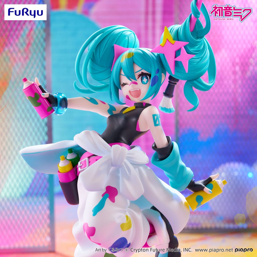 Vocaloid Hatsune Miku Paint Girl Trio-Try-iT Furyu Figure 19cm