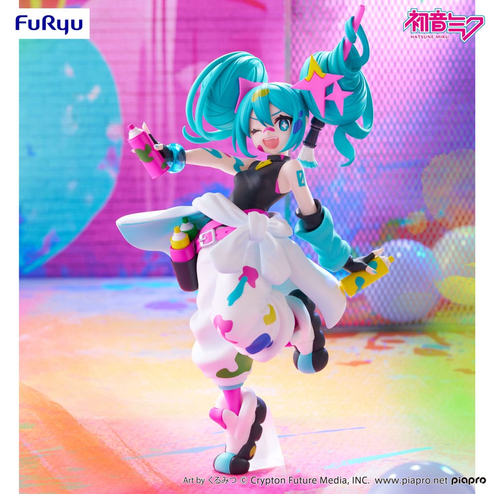 Vocaloid Hatsune Miku Paint Girl Trio-Try-iT Furyu Figure 19cm