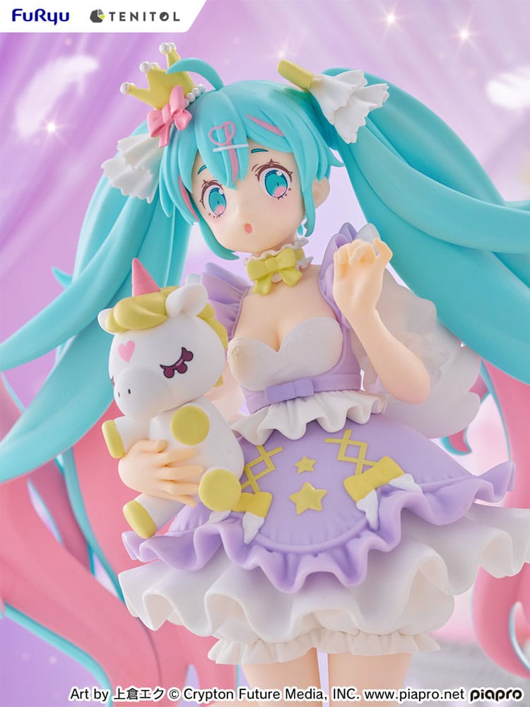 Vocaloid Hatsune Miku Yumekawa Princess Lavender Furyu Tenitol Figure 21cm