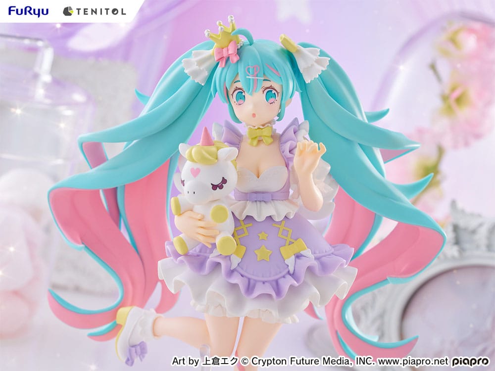 Vocaloid Hatsune Miku Yumekawa Princess Lavender Furyu Tenitol Figure 21cm