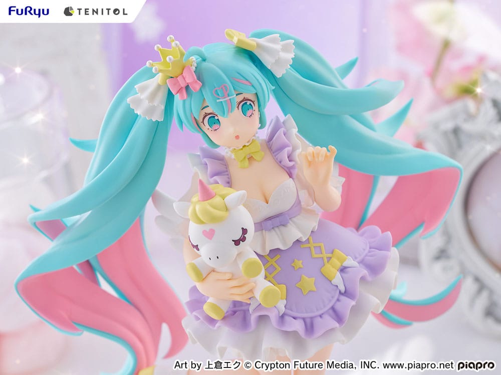 Vocaloid Hatsune Miku Yumekawa Princess Lavender Furyu Tenitol Figure 21cm