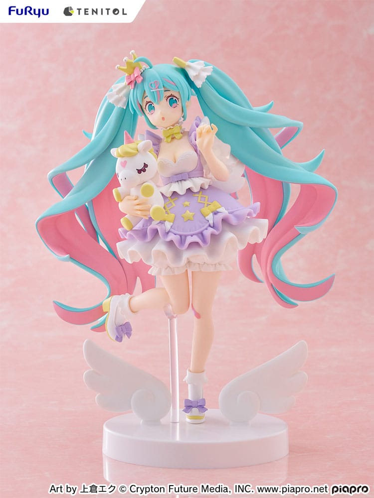 Vocaloid Hatsune Miku Yumekawa Princess Lavender Furyu Tenitol Figure 21cm