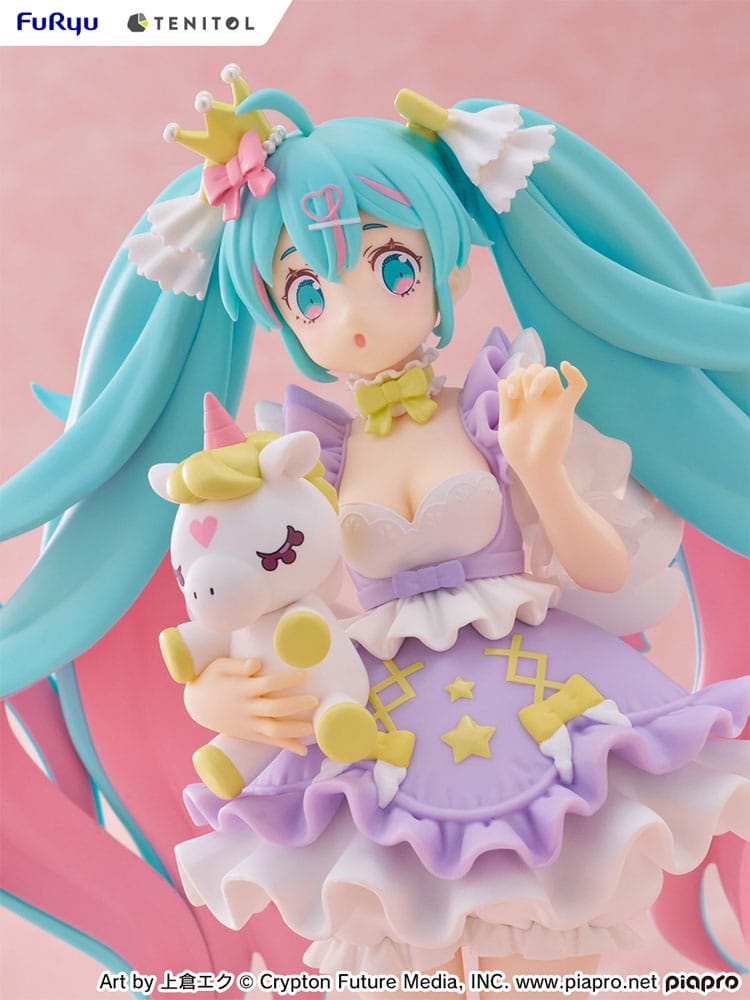Vocaloid Hatsune Miku Yumekawa Princess Lavender Furyu Tenitol Figure 21cm